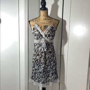 Vintage Sheer Printed Slip Dress